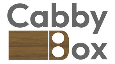 Cabby Box logo, buddy seat for vw bay window and T25 campers